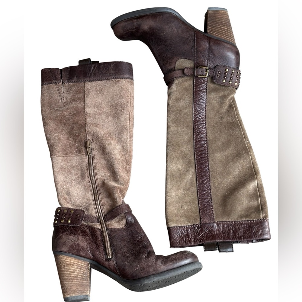 Vintage Naturalizer Leather and Suede Knee High Boots